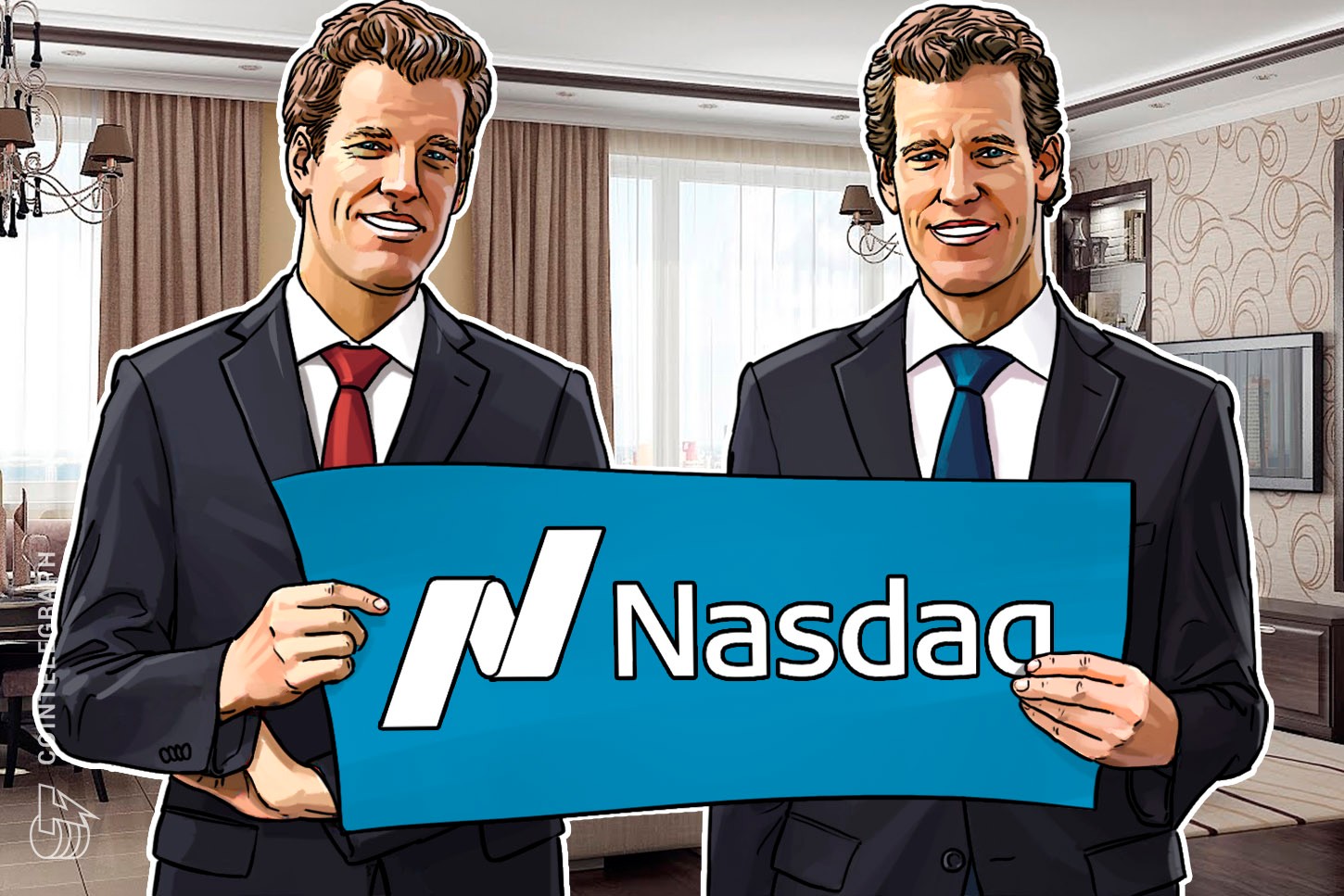 بورصة العملات الرقمية للتوأمين وينكليفوس تعقد شراكة مع ناسداك في سابقةٍ هي الأولي بالمجال