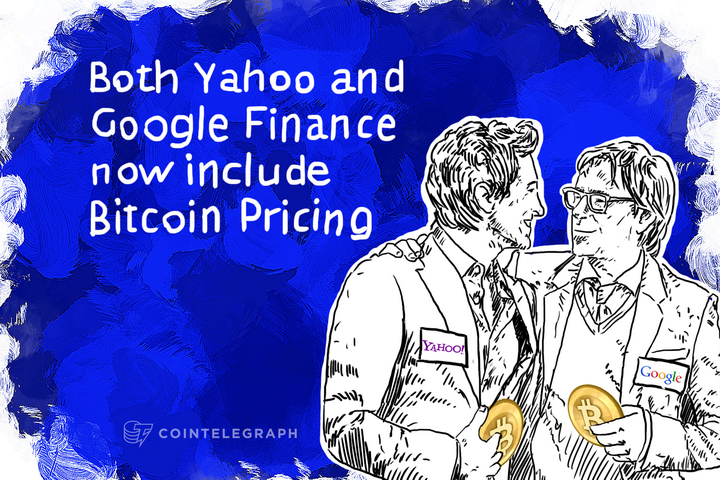Both Yahoo and Google Finance now include Bitcoin Pricing