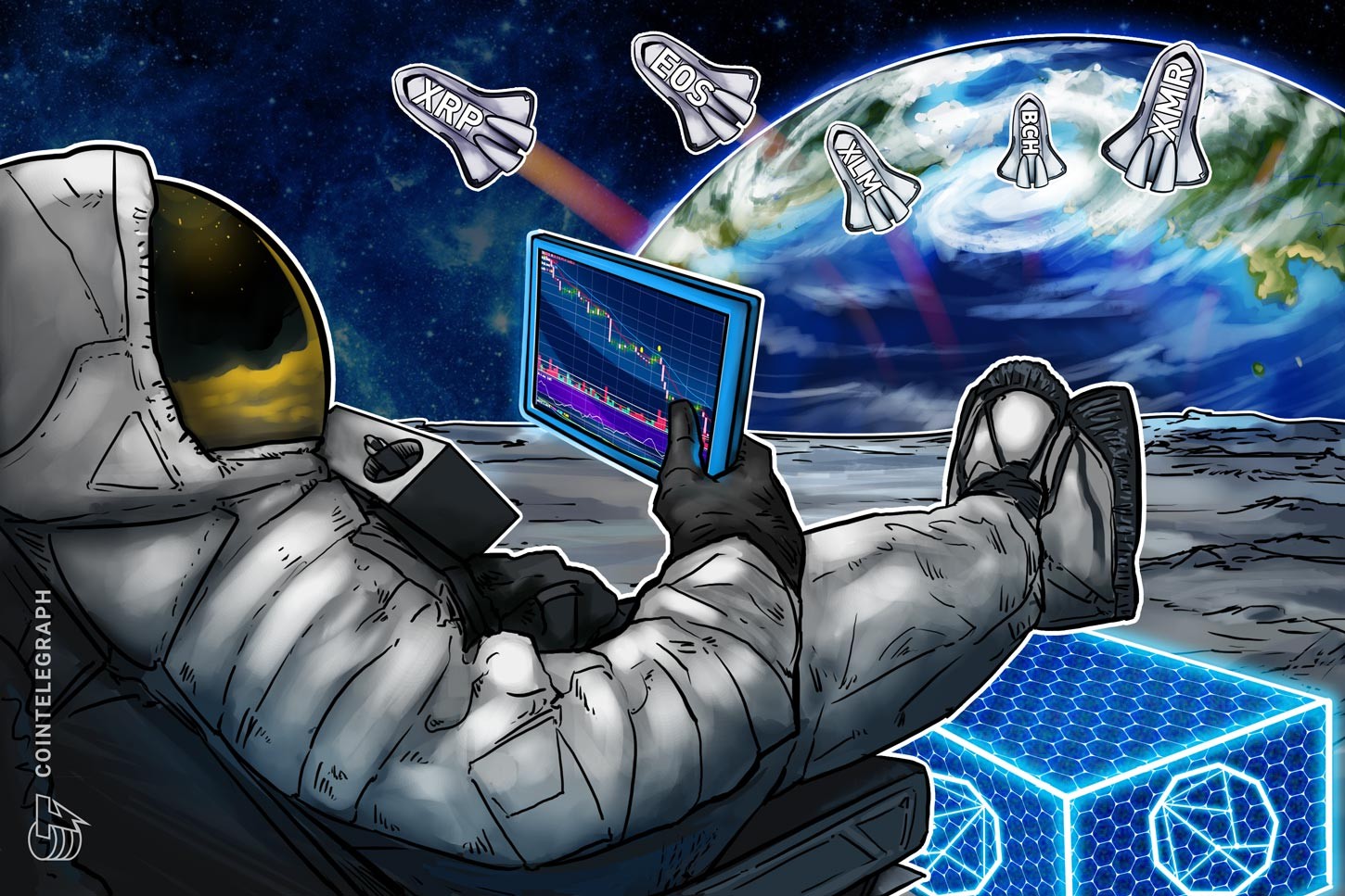 Visão geral das criptos top: Bitcoin Cash, Stellar, Monero, EOS, Ripple, ARK