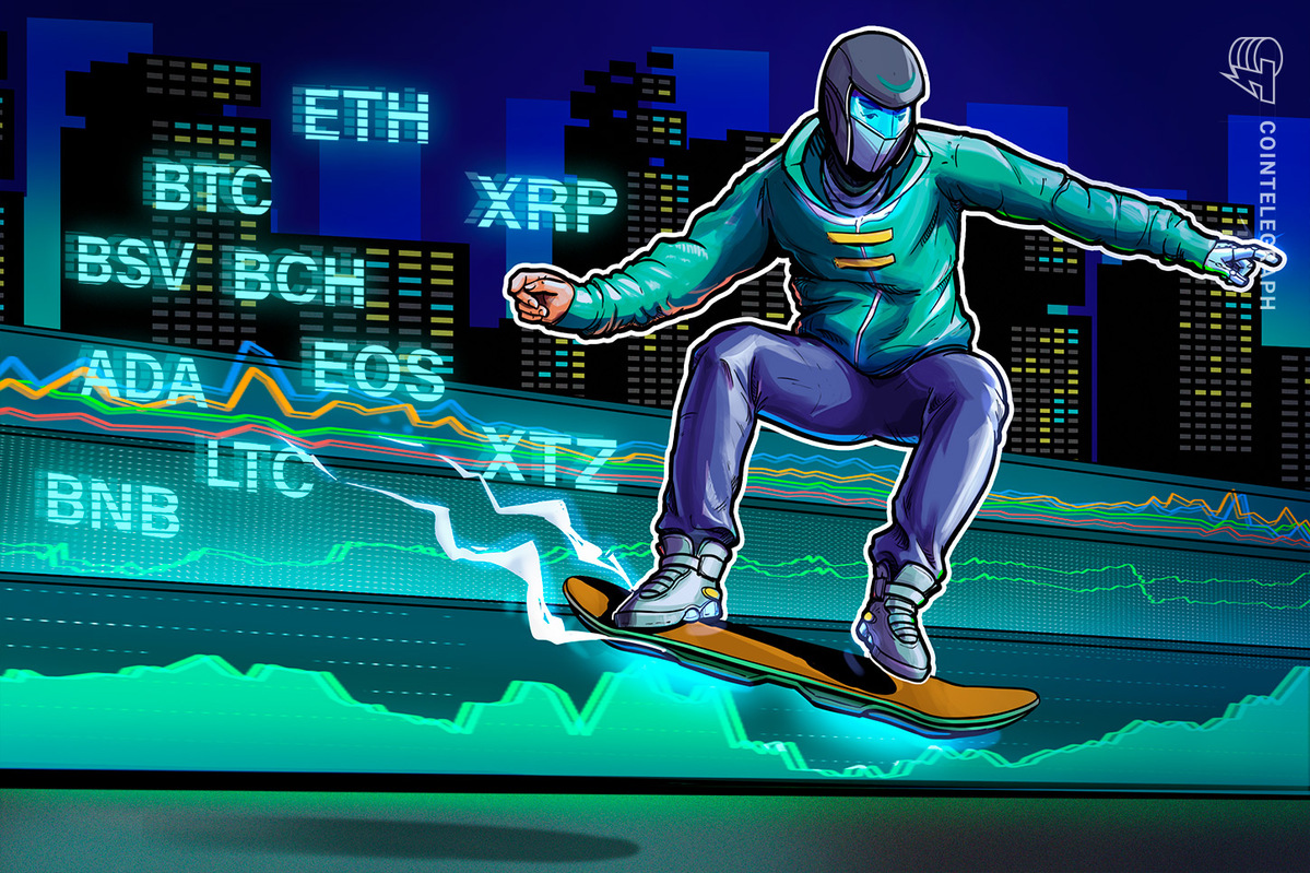 Análise de preços do Top 10 (22/5): BTC, ETH, XRP, BCH, BSV, LTC, BNB, EOS, XTZ, ADA