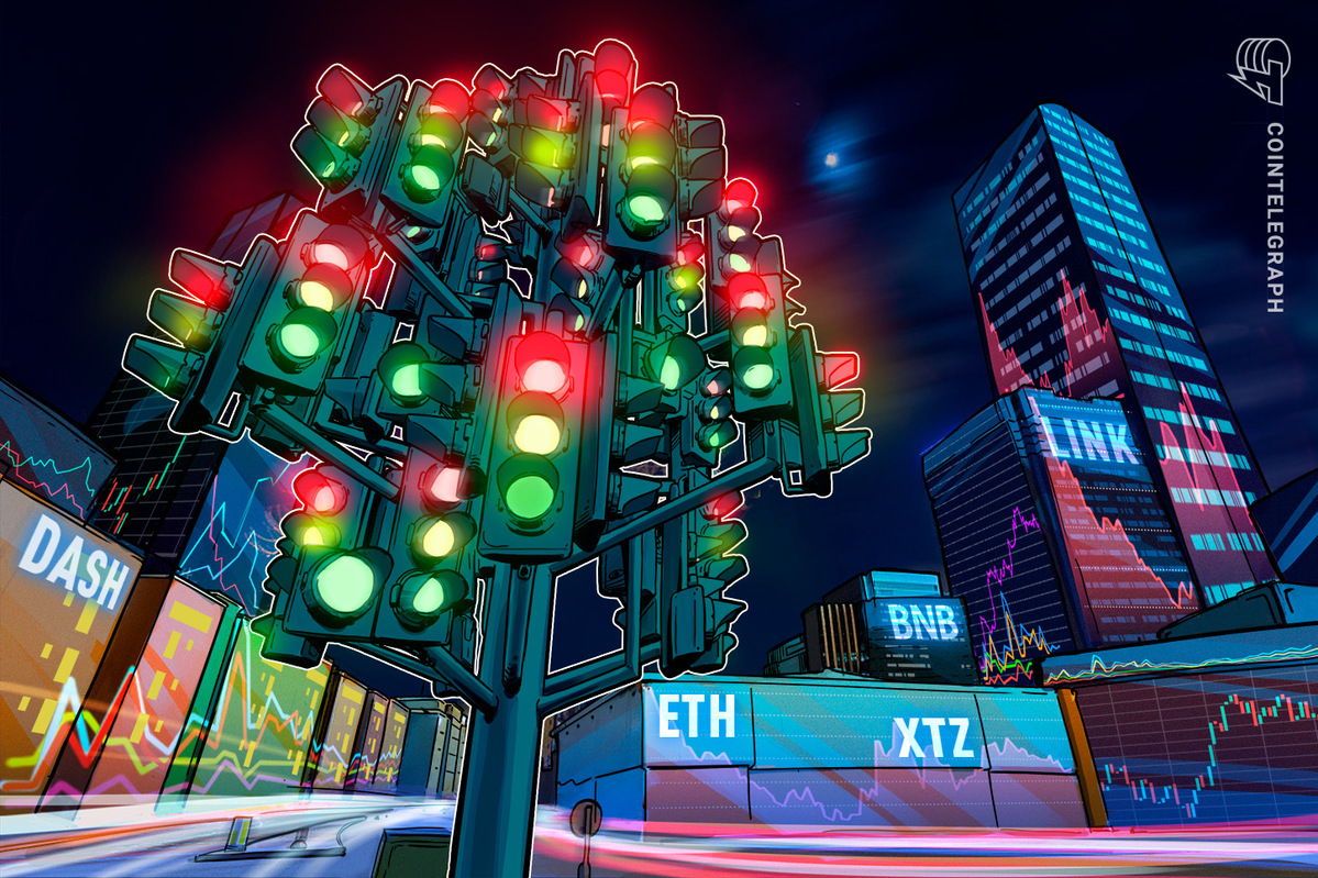 Top 5 Criptomoedas para acompanhar esta semana: ETH, XTZ, LINK, BNB, DAS
