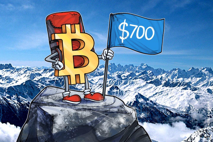 Bitcoin Conquers Price Barrier, Passes $700 USD For First Time Since June