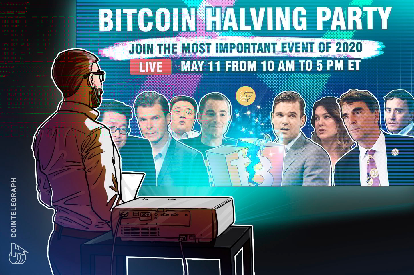 Únete a la fiesta de halving de Bitcoin de Cointelegraph, falta menos de 1 hora