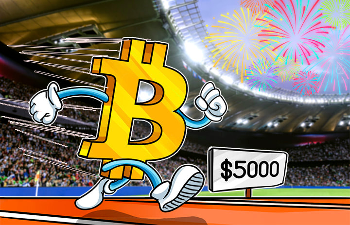 El precio de Bitcoin sube a $5,000 seguido de una liquidación substancial
