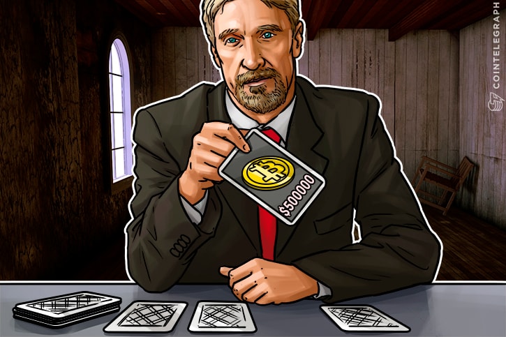 McAfee Aposta seu Nome e US$ 10 milhões na Divisão do Bitcoin