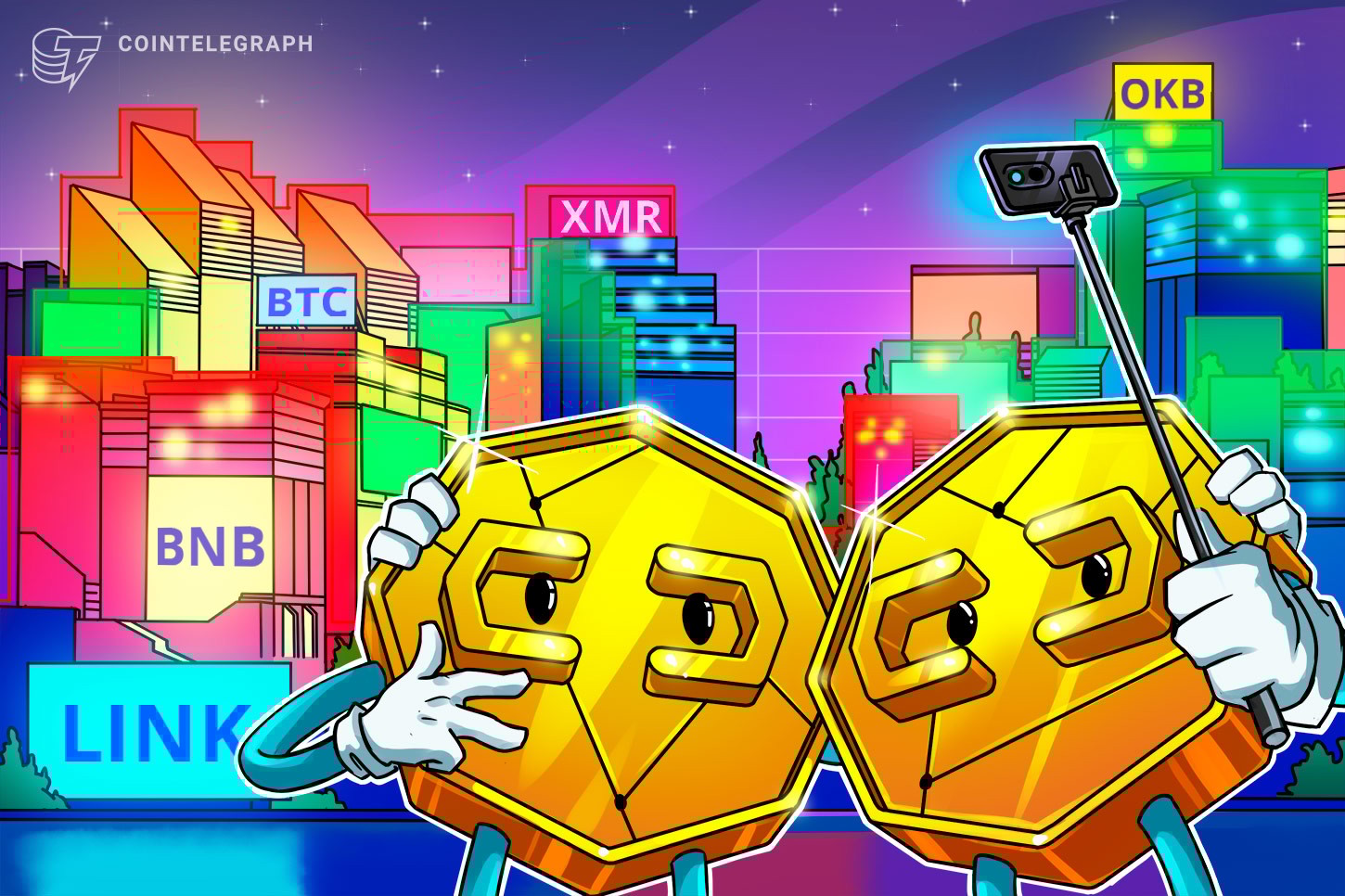 Las 5 criptomonedas con mejor desempeño: BTC, LINK, XMR, OKB, BNB