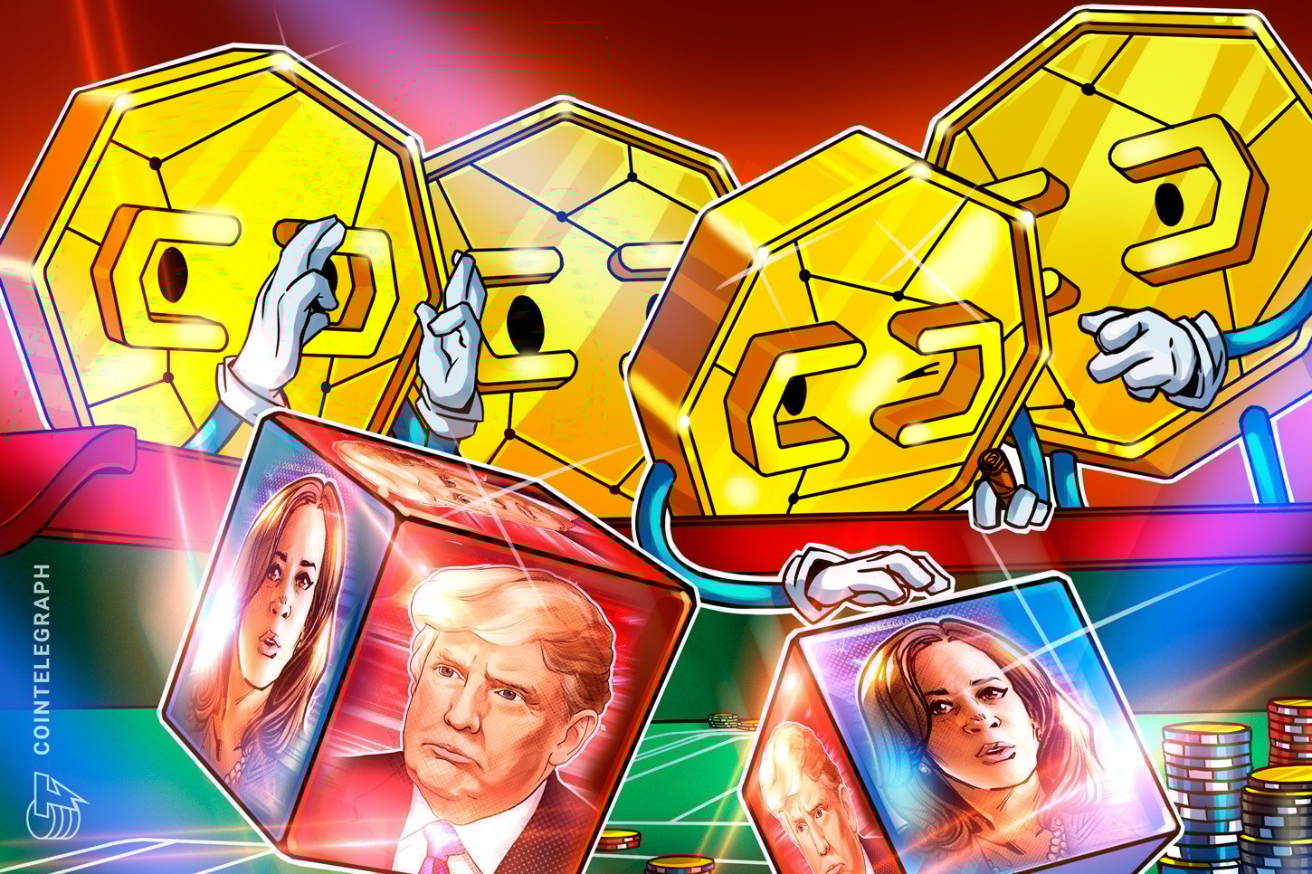 Análise aponta 4 pontos entre Tump e Kamala que podem afetar o Bitcoin e as criptomoedas