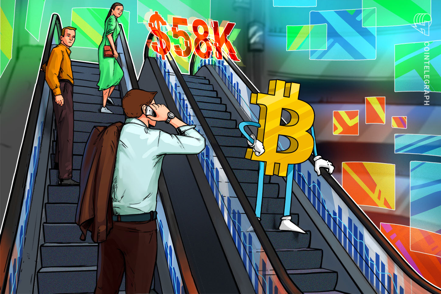 Precio de Bitcoin baja de USD 58k mientras sorprenden las solicitudes de subsidio de desempleo en EEUU