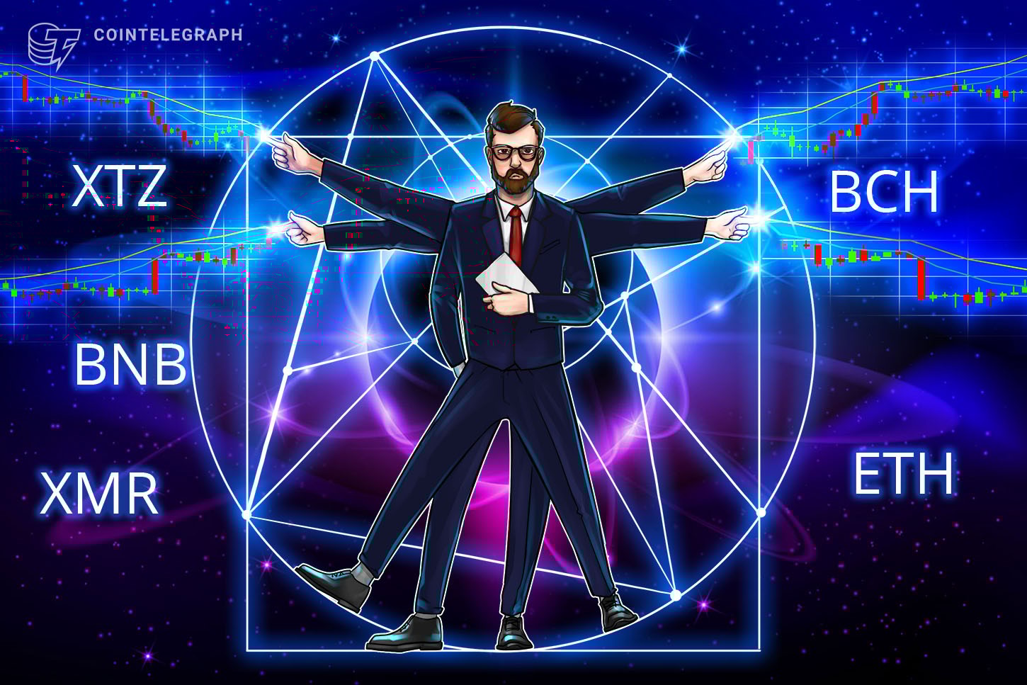 Análise das Top 5 criptomoedas: XTZ, BNB, BCH, ETH, XMR