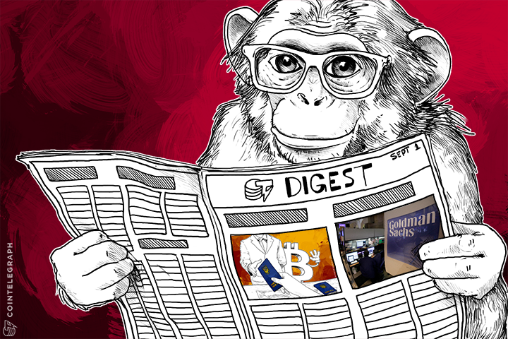 SEP 1 DIGEST: Silk Road Investigator Pleads Guilty to Bitcoin Theft; Goldman Sachs Analyst Says Blockchain Will Change Asset Ownership