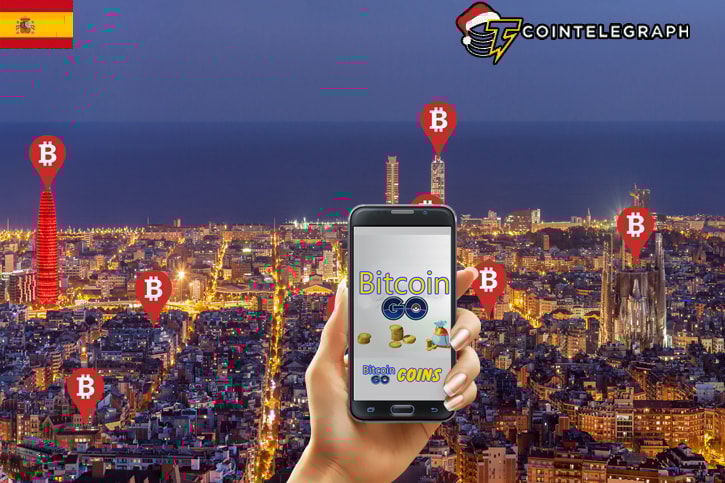 Bitcoins escondidos en las calles de Barcelona