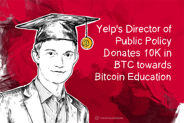Yelp's Director of Public Policy Donates 10K in BTC towards Bitcoin Education