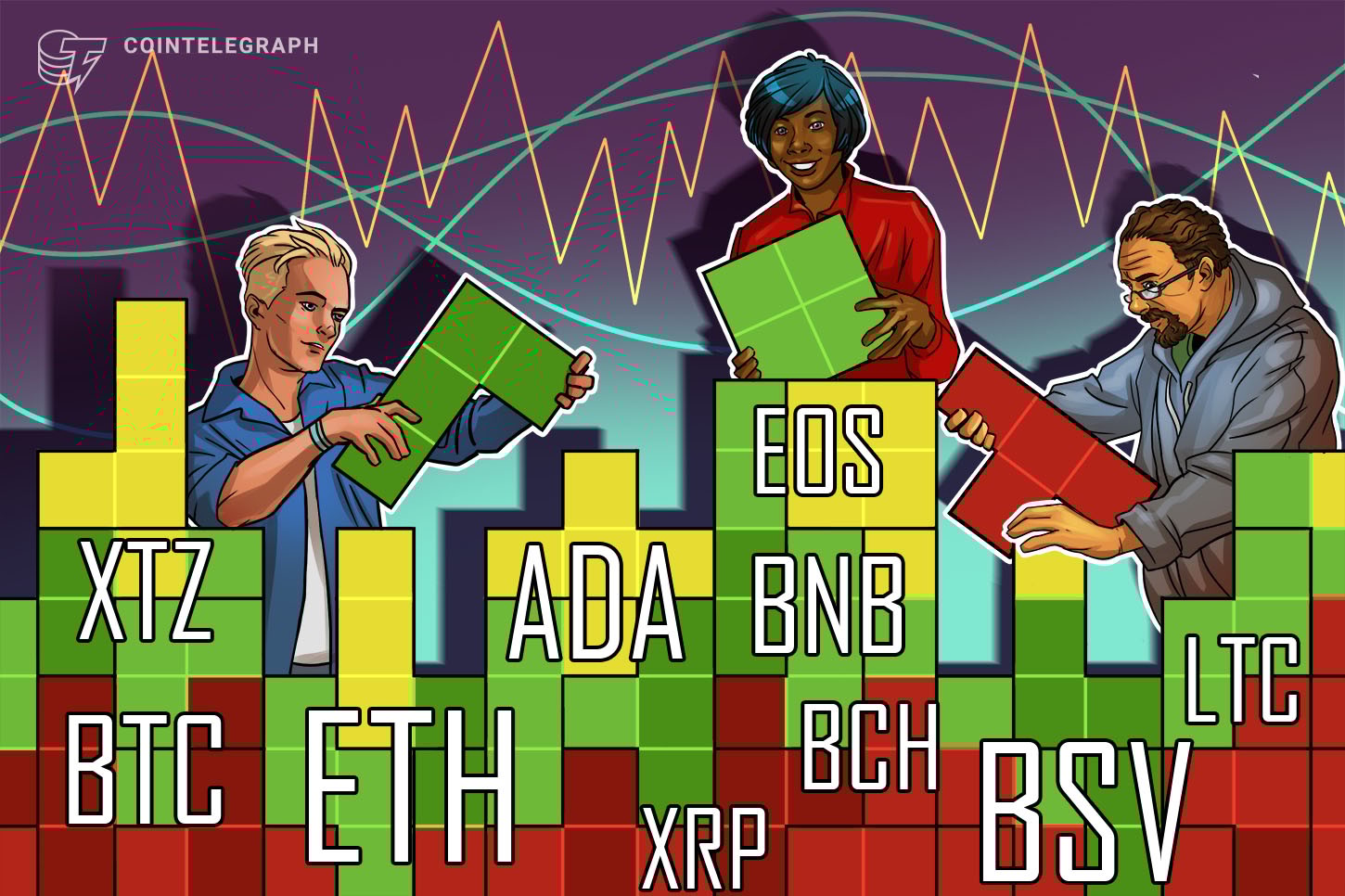 Análise de preços do Top 10 (3/6): BTC, ETH, XRP, BCH, BSV, LTC, BNB, EOS, XTZ, ADA