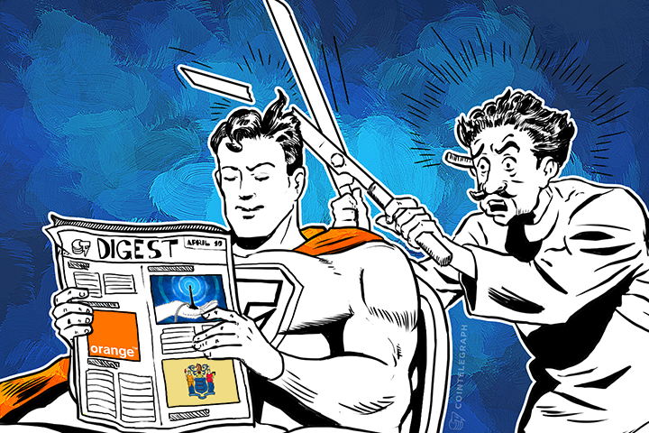 APR 10 DIGEST: New Jersey Set to Tax Bitcoin, Mobile Giant Orange Investing in Digital Currency 