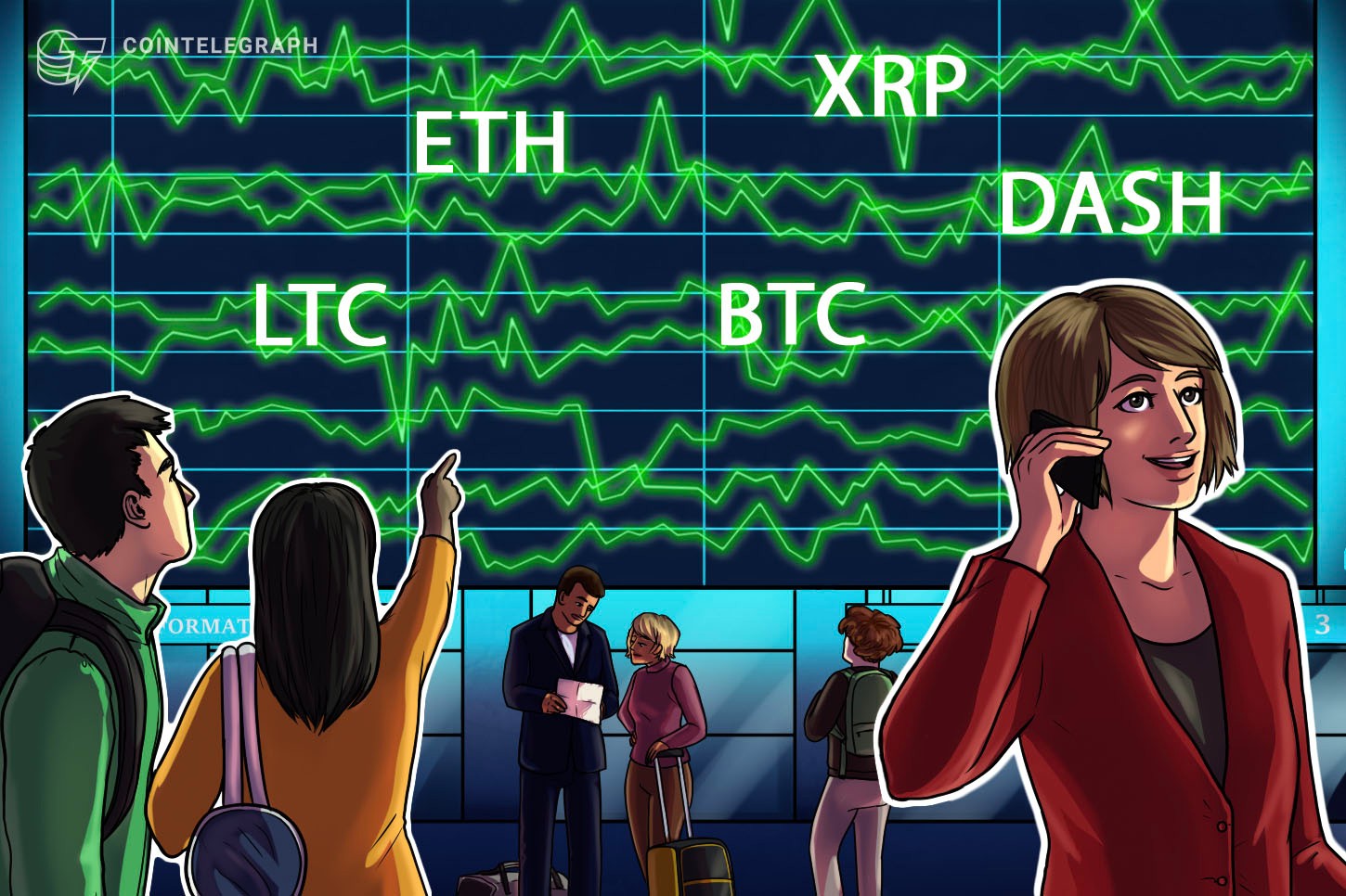 Top 5 de criptomoedas para observar esta semana: BTC, ETH, XRP, LTC, DASH