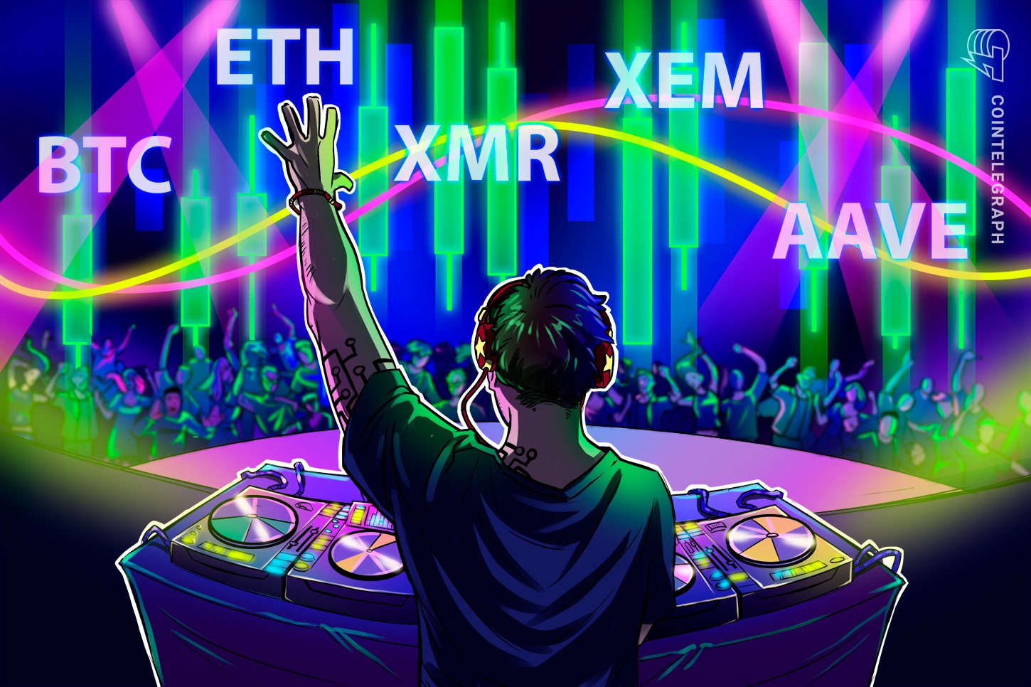 Top 5 criptomoedas para acompanhar na semana: BTC, ETH, XMR, XEM, AAVE