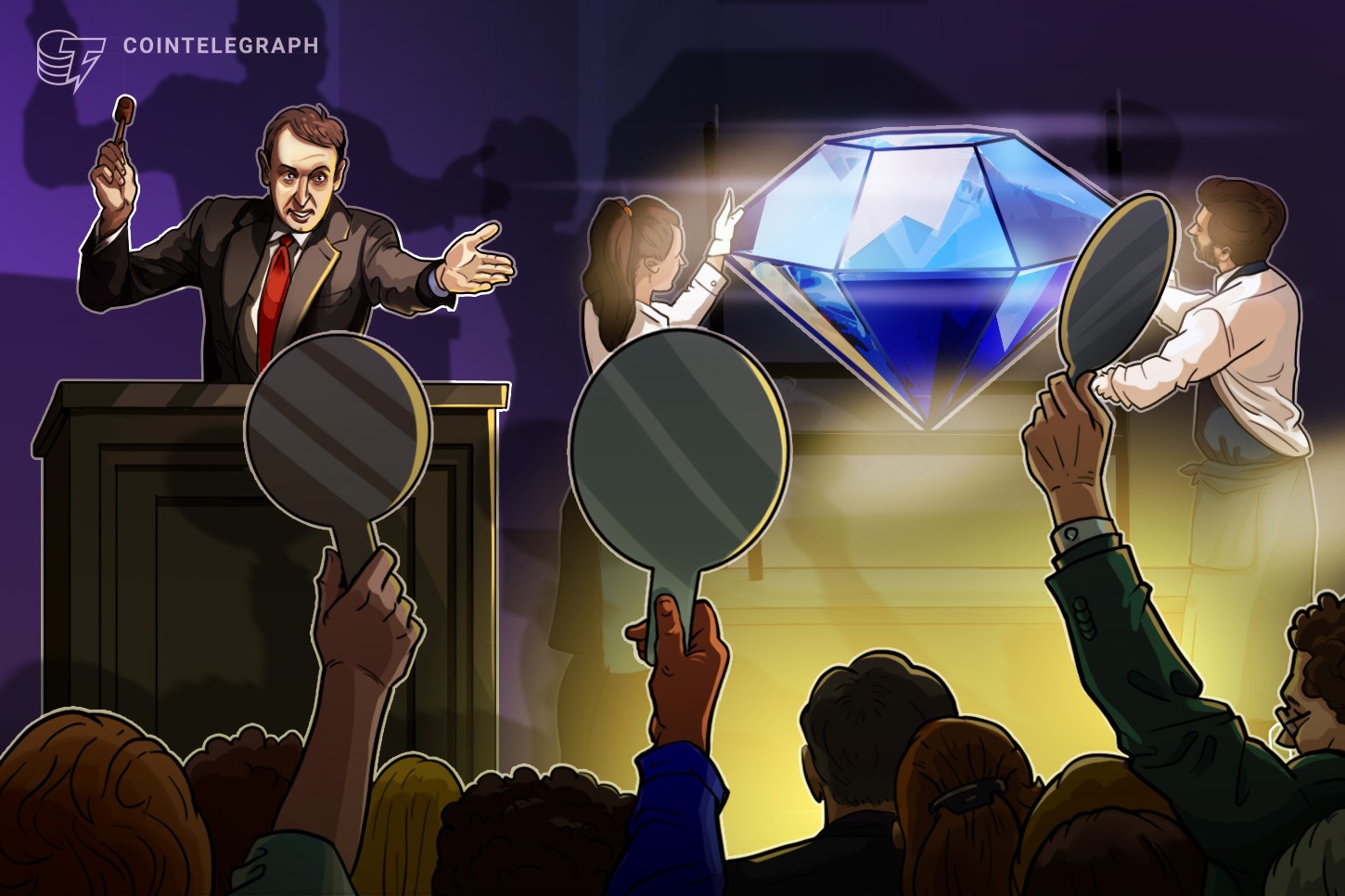 サザビーズでの巨大ダイヤモンドオークション、1230万ドルの仮想通貨で落札