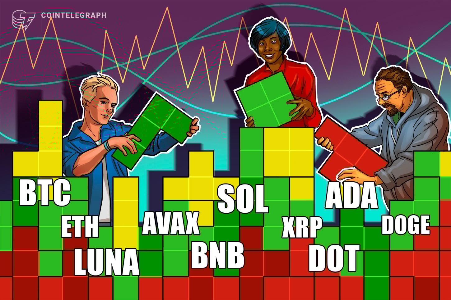 Análise de preços 13/04: BTC, ETH, BNB, SOL, XRP, ADA, LUNA, AVAX, DOT, DOGE