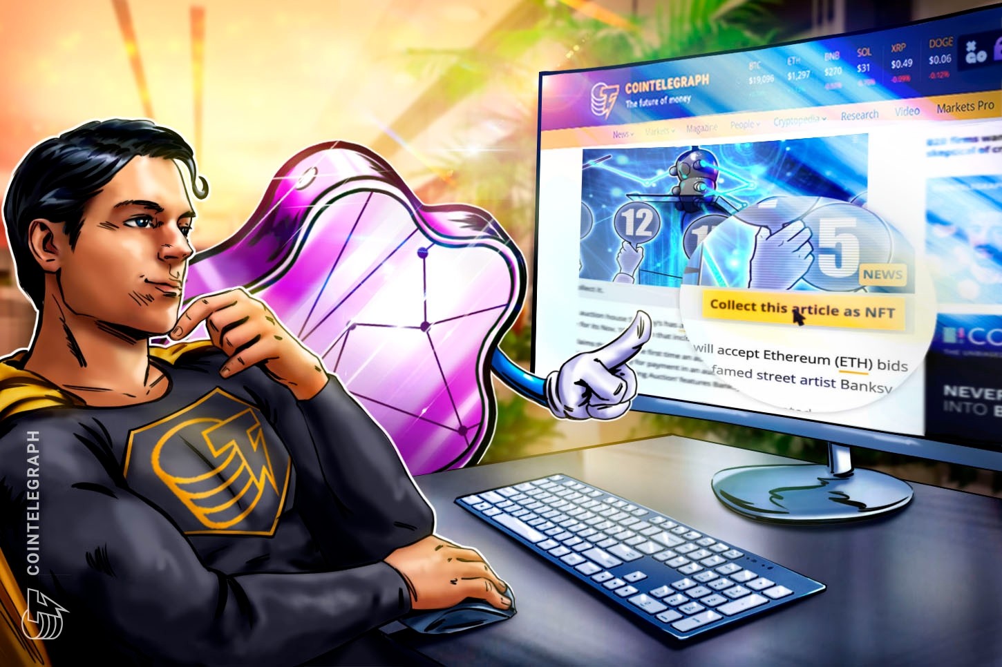 Artigos do Cointelegraph vão virar NFTs — acesso antecipado para 500 leitores
