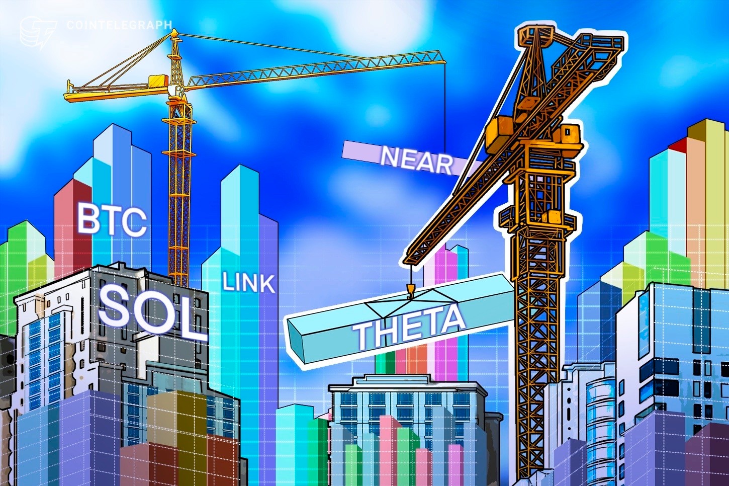 SOL, LINK, NEAR e THETA apresentam tendência de alta enquanto o Bitcoin se mantém estável