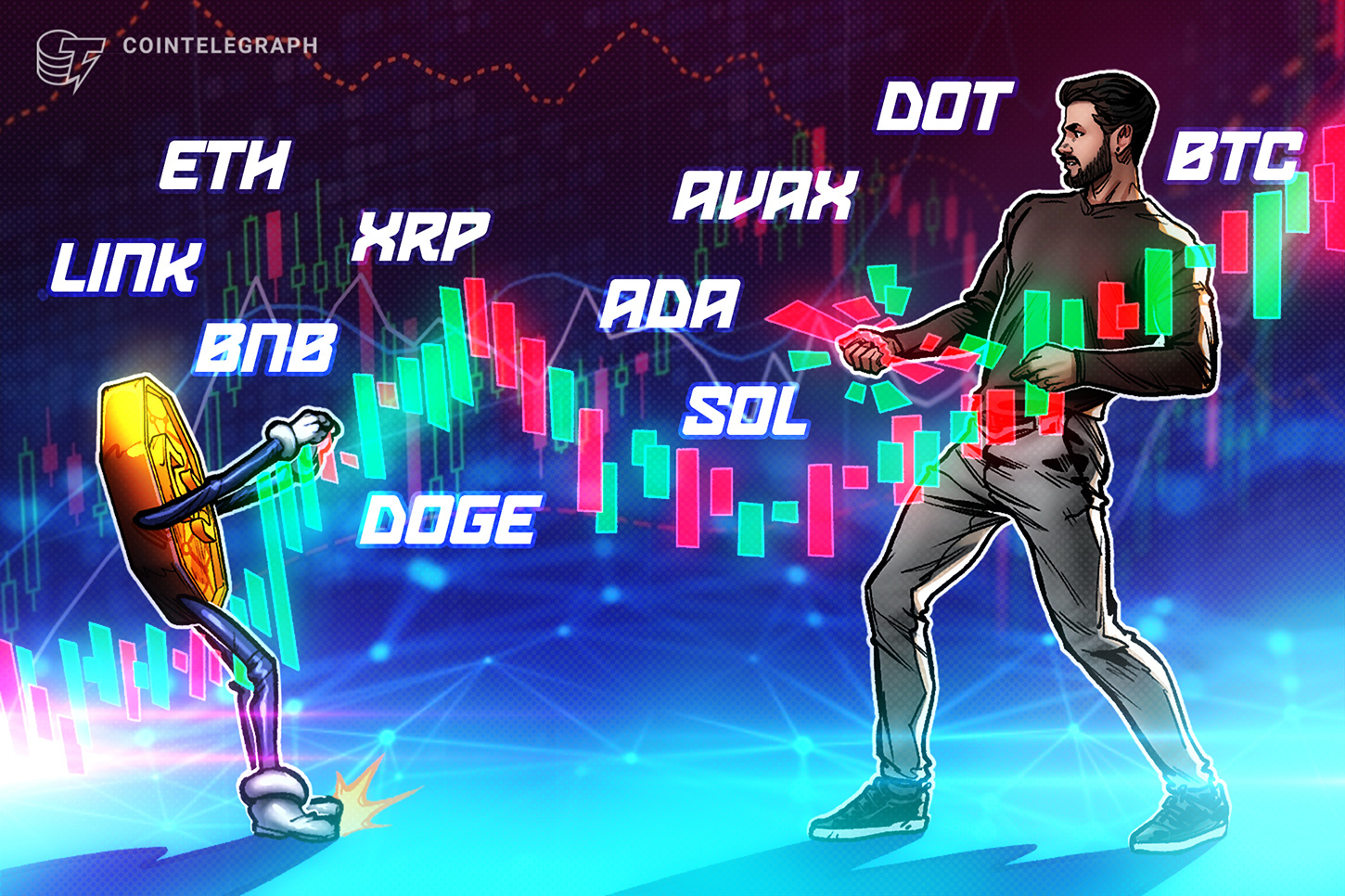 Análisis de precios al 21/2: BTC, ETH, BNB, SOL, XRP, ADA, AVAX, DOGE, LINK, DOT