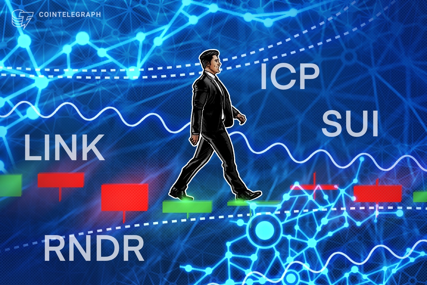 Baja volatilidad de BTC desplaza la atención de los traders hacia LINK, ICP, RNDR y SUI