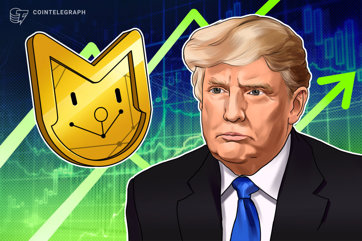 La memecoin MAGA con temática de Trump se disparó tras sus comentarios pro criptomonedas