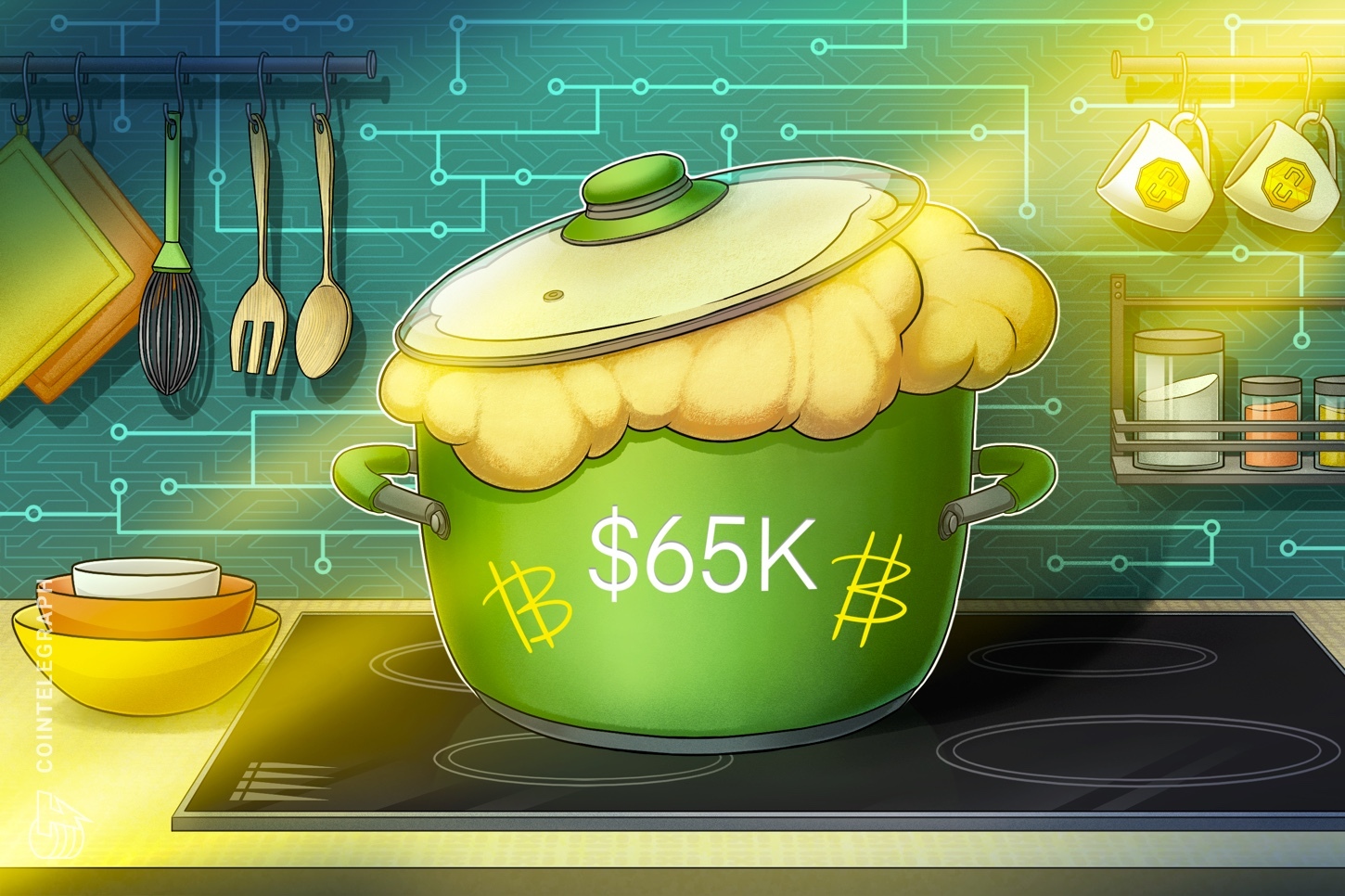 Precio de BTC volvió a superar los USD 65,000