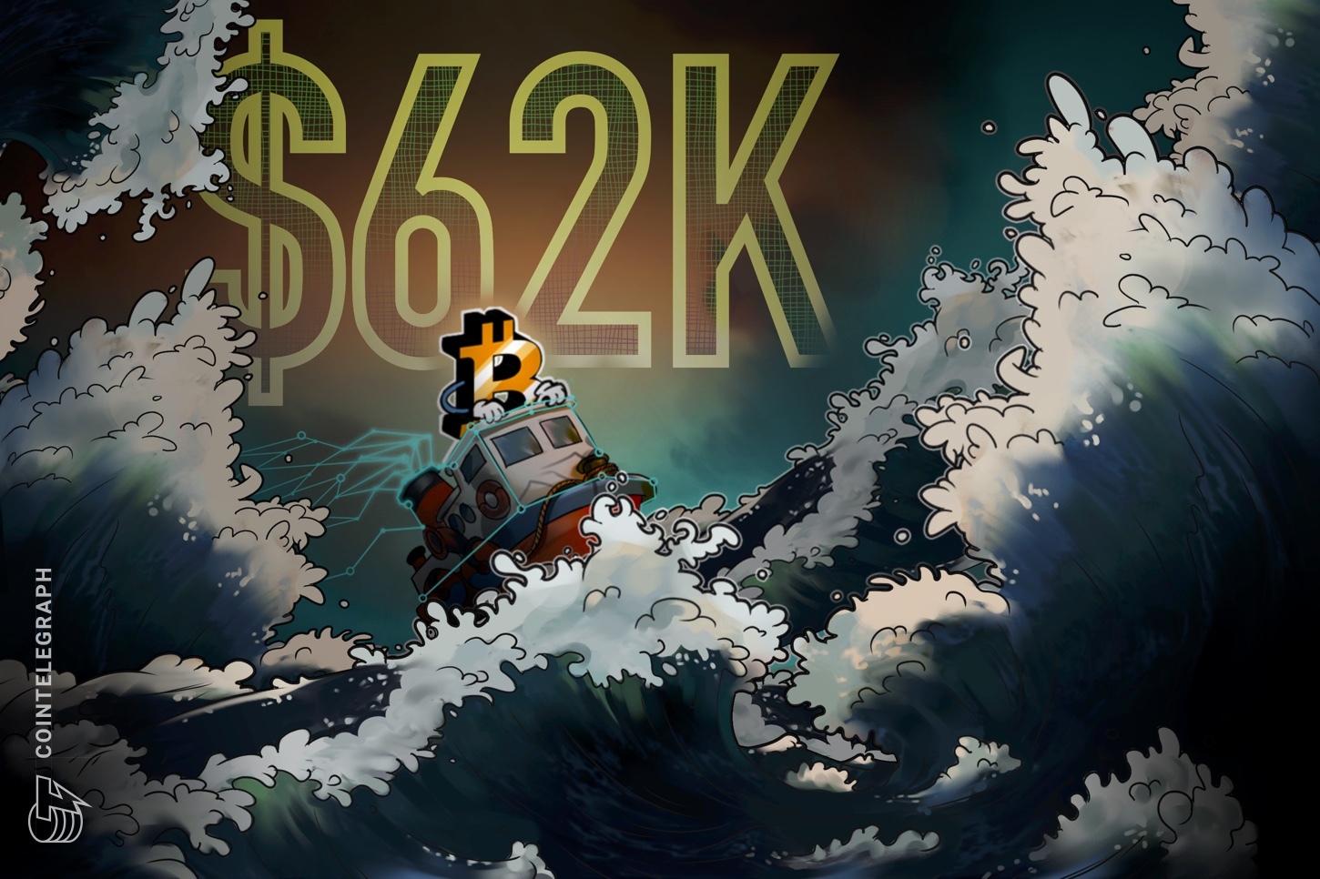 Precio de BTC de cayó a USD 62,000