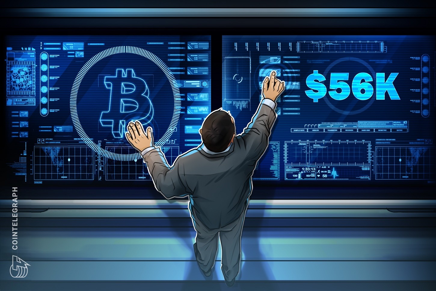 Precio de BTC volvió a superar los USD 56,000