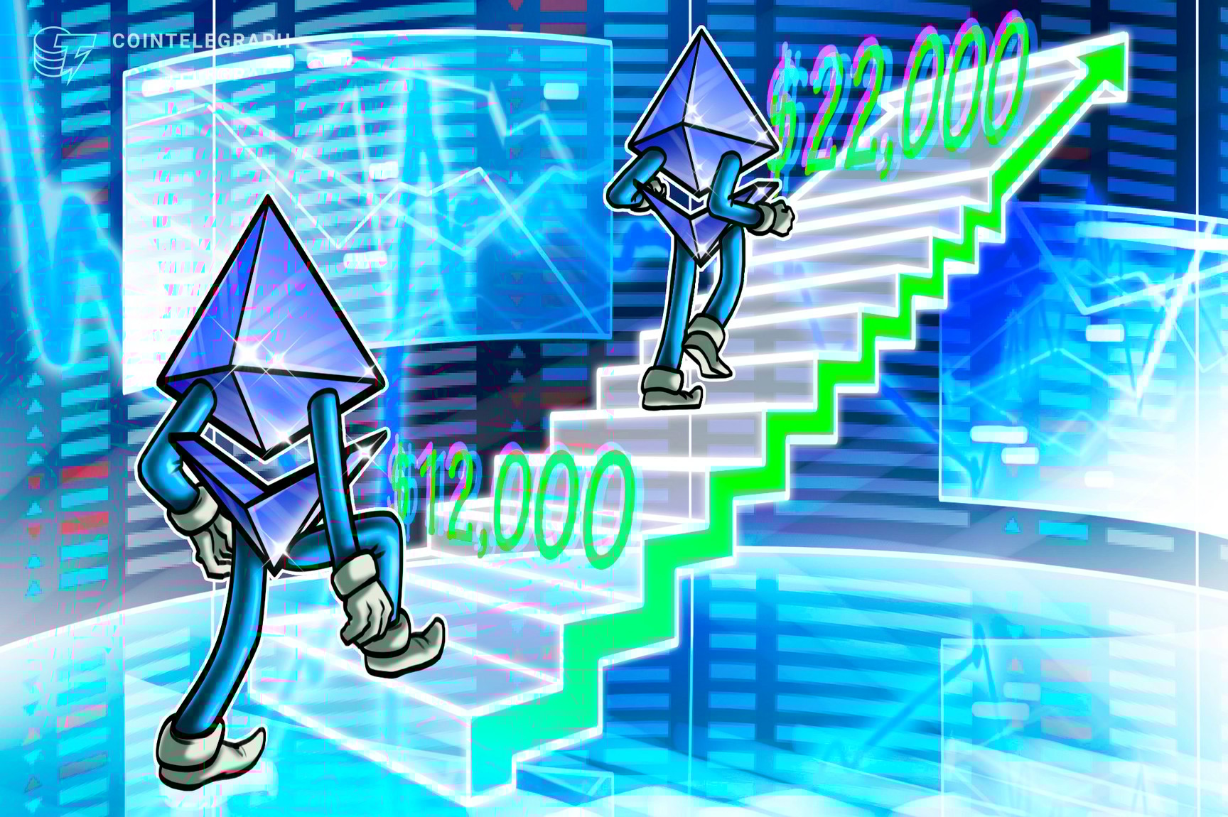 Analistas da VanEck e StoneX projetam alta do preço do Ether entre US$ 12.000 e US$ 22.000