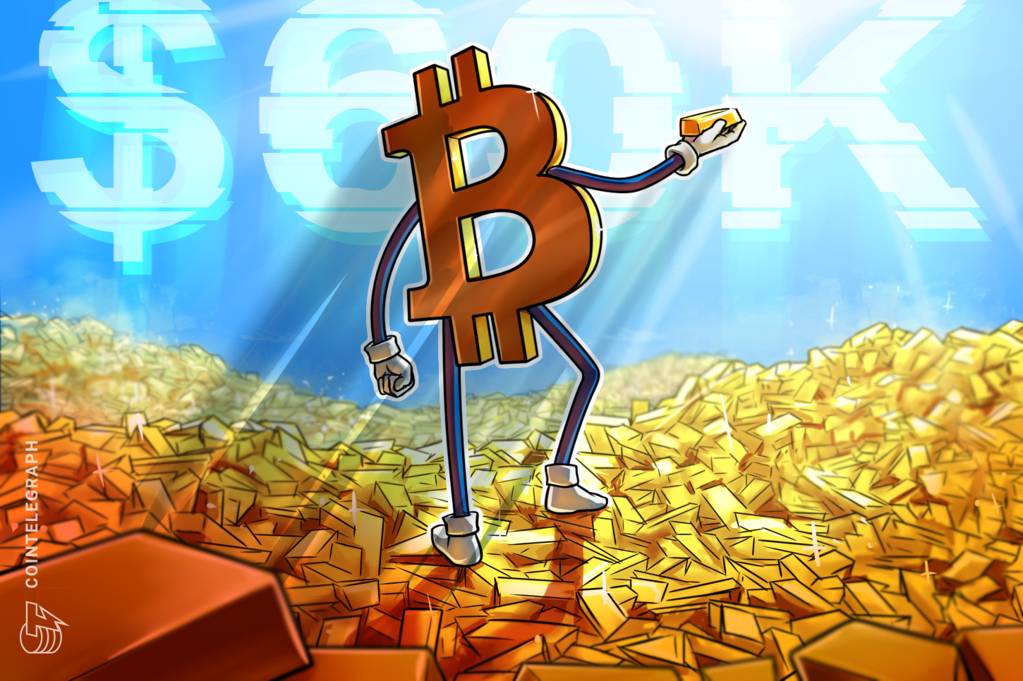 Bitcoin punta ai 60.000$, mentre l'oro tocca nuovi massimi storici