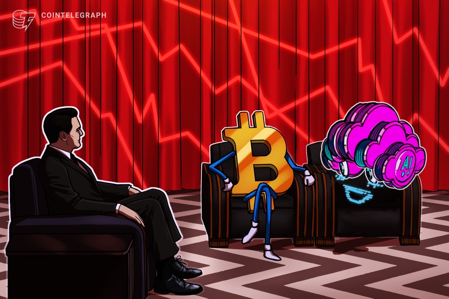 Precio de BTC cae por una posible recesión mundial y el temor al estallido de la burbuja de la IA