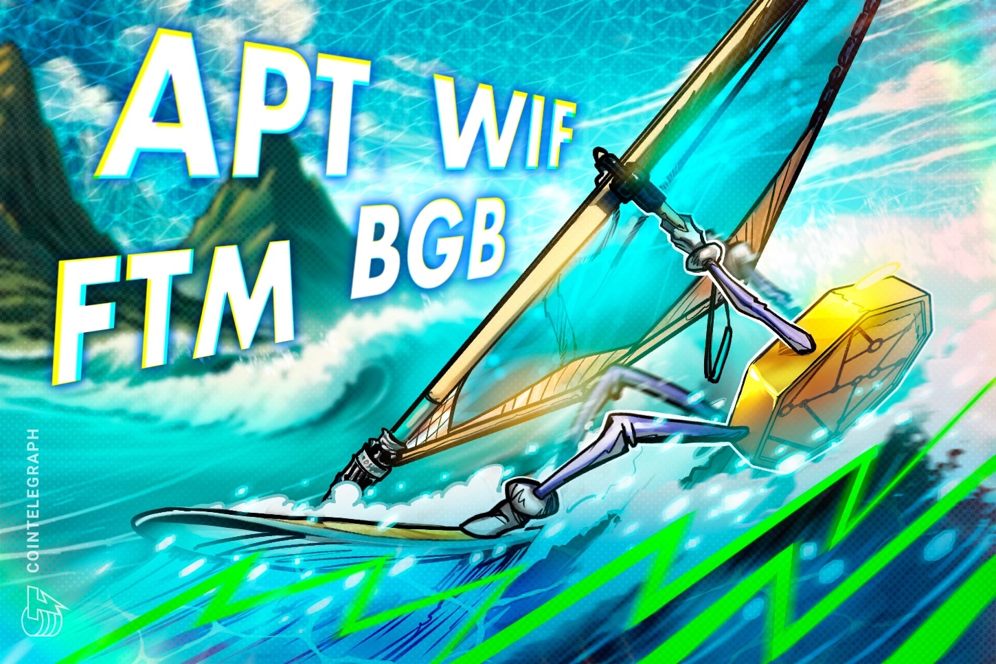 Bitcoin por encima de los 62,000 dólares podría hacer subir a APT, WIF, FTM y BGB