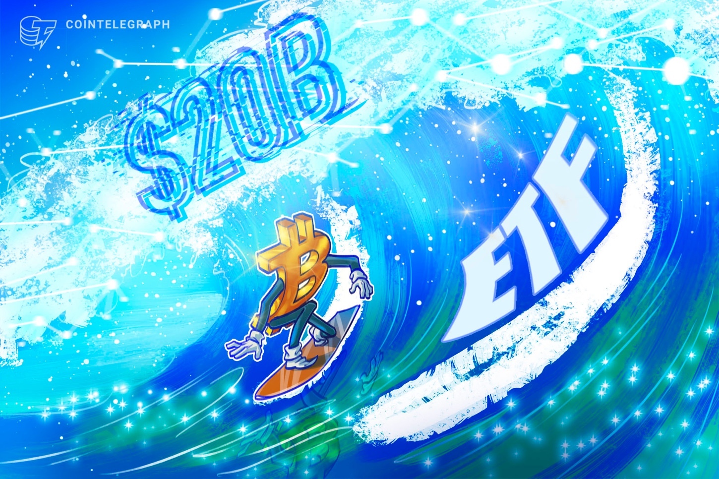 ETF de Bitcoin al contado acumulan 20,000 millones de dólares tras su cuarto día consecutivo de entradas