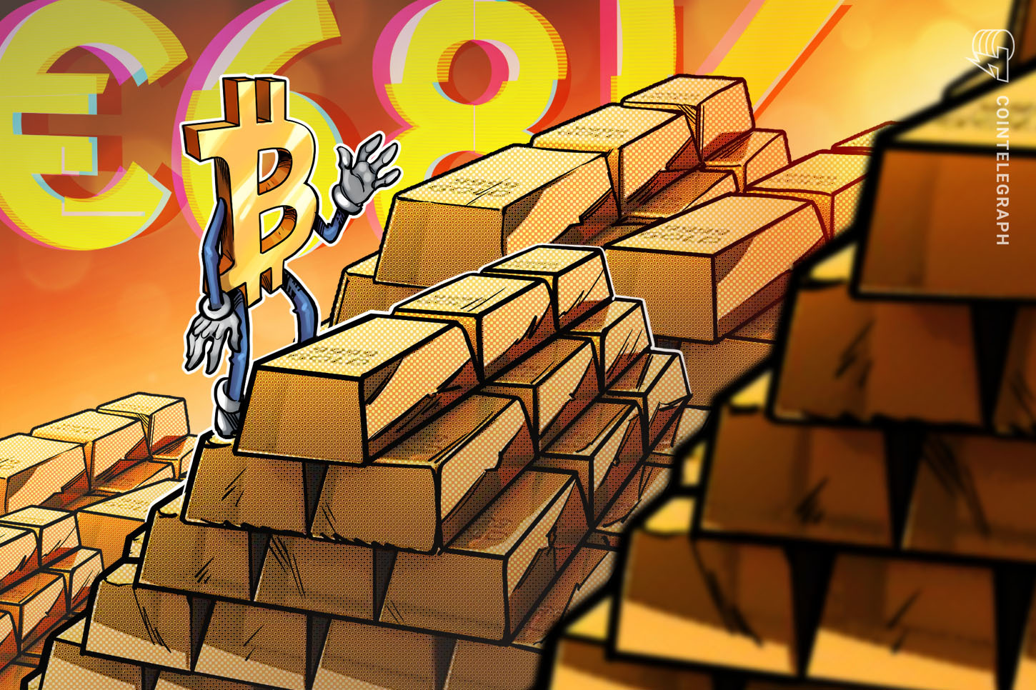 Bitcoin marca un máximo histórico de 68,000 euros y los alcistas de BTC tienen al oro como siguiente objetivo 