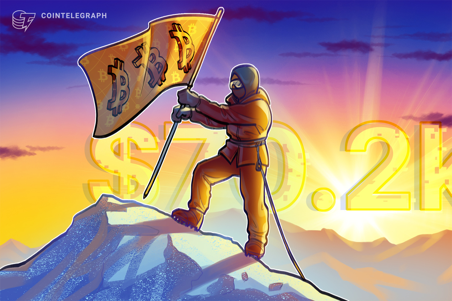 Bitcoin se prepara para una ruptura y el primer reto es convertir los USD 70K en soporte