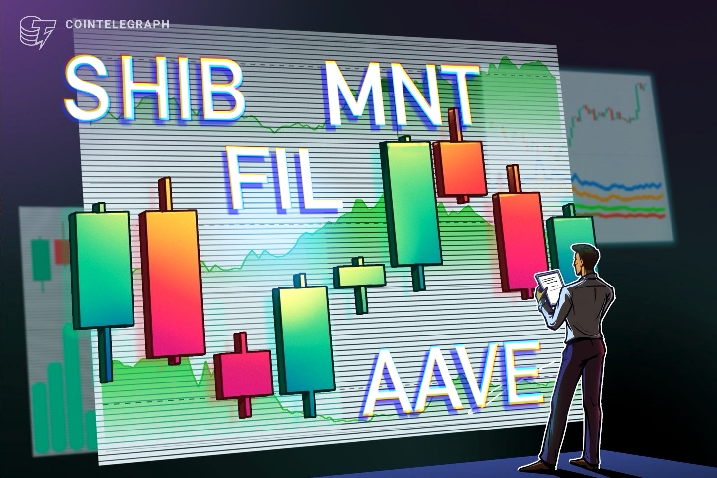 Un movimiento del precio de Bitcoin hacia los 100,000 dólares podría abrir las puertas a SHIB, FIL, MNT y AAVE