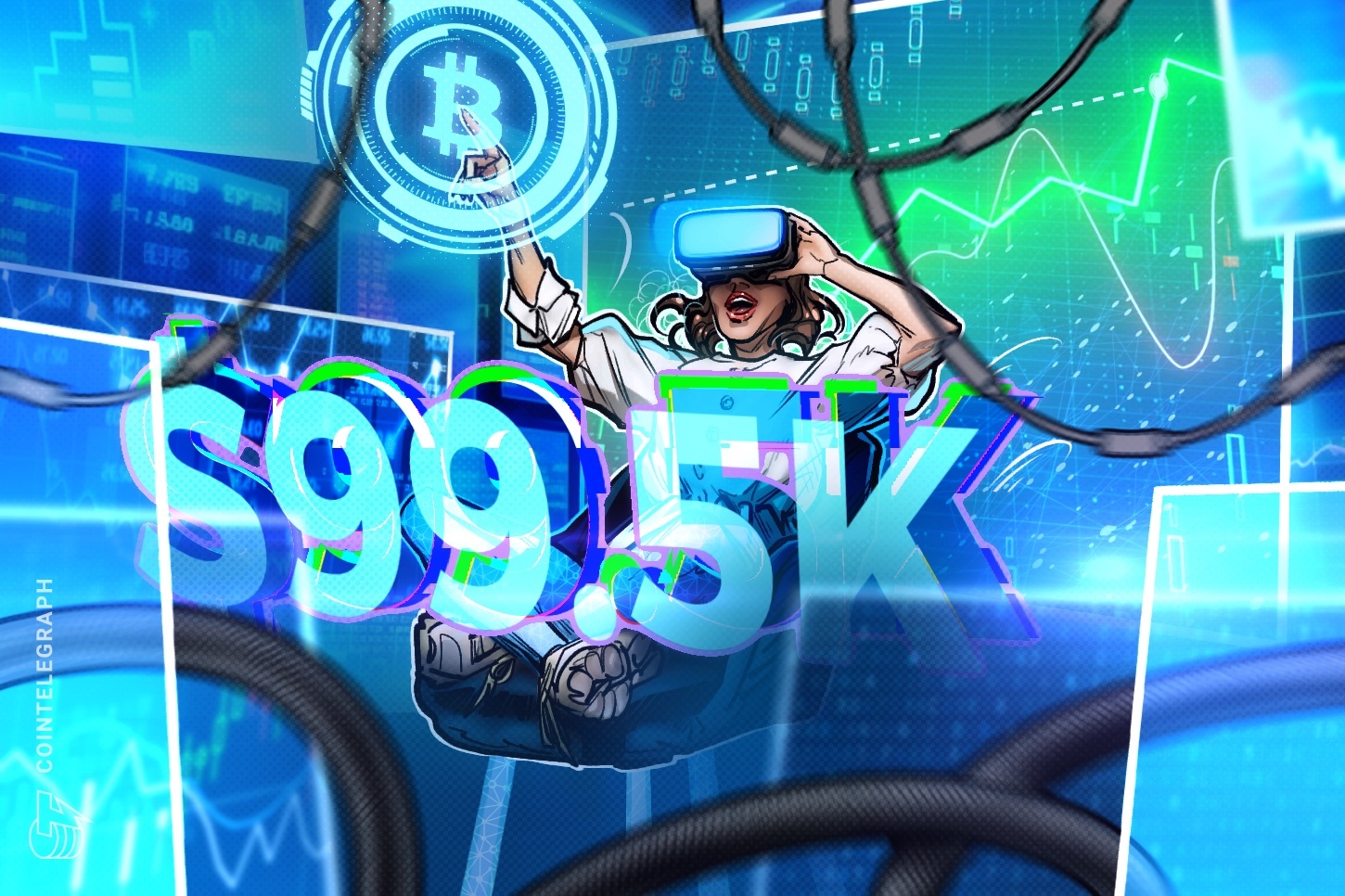 El precio de BTC había subido a 99,500 dólares horas después de una salida récord de ETF de Bitcoin