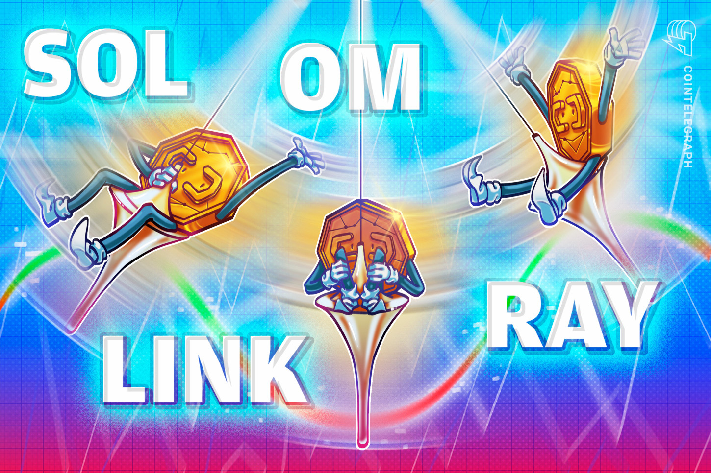 SOL, LINK, OM y RAY muestran señales alcistas mientras traders de Bitcoin esperan el próximo movimiento de BTC