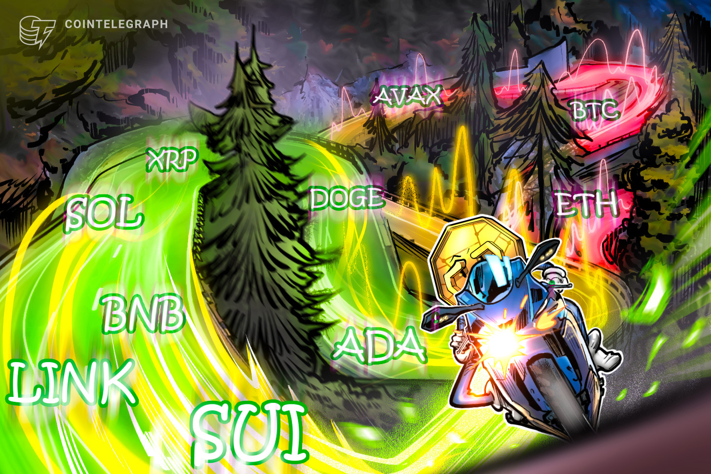 Análisis de precios del 14 de febrero: BTC, ETH, XRP, SOL, BNB, DOGE, ADA, LINK, AVAX, SUI