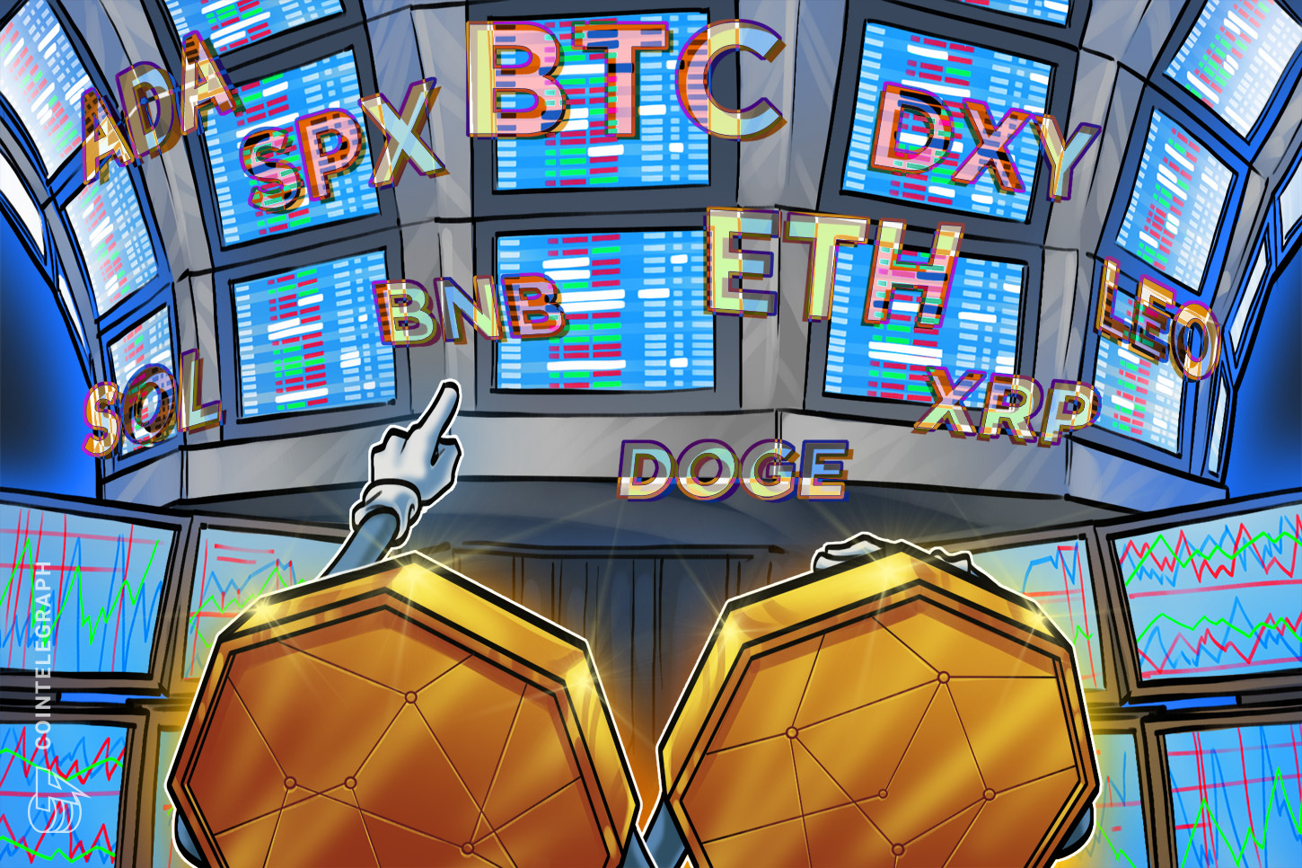 Análisis de precios del 14 de abril: SPX, DXY, BTC, ETH, XRP, BNB, SOL, DOGE, ADA, LEO