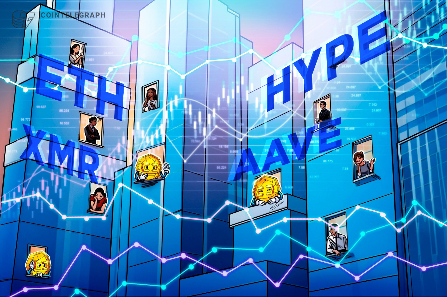 El impulso de Bitcoin hacia nuevos máximos enciende el interés por HYPE, ETH, XMR y AAVE