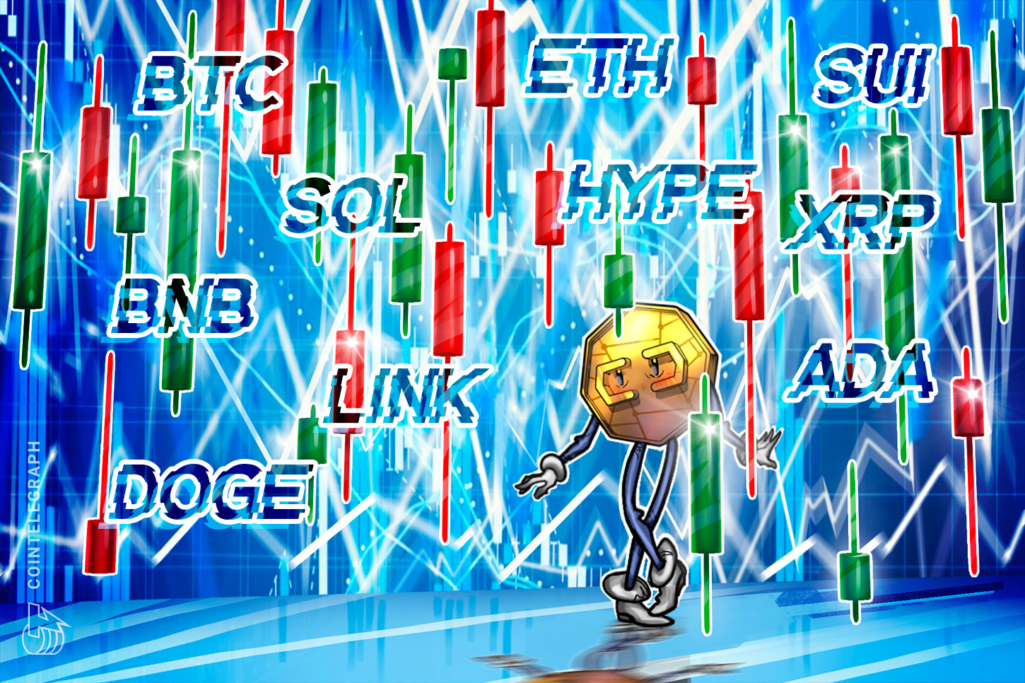 Predicciones de precios al 30/5: BTC, ETH, XRP, BNB, SOL, DOGE, ADA, SUI, HYPE, LINK