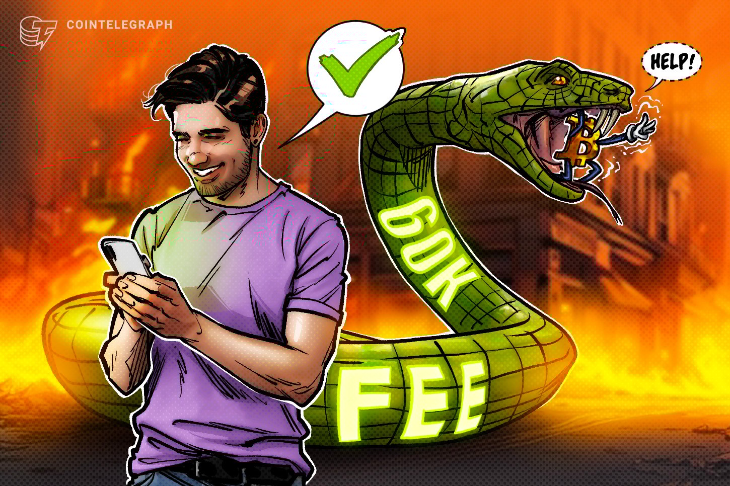 一位比特币（BTC）用户如何意外支付了6万美元的手续费以及如何避免此类情况