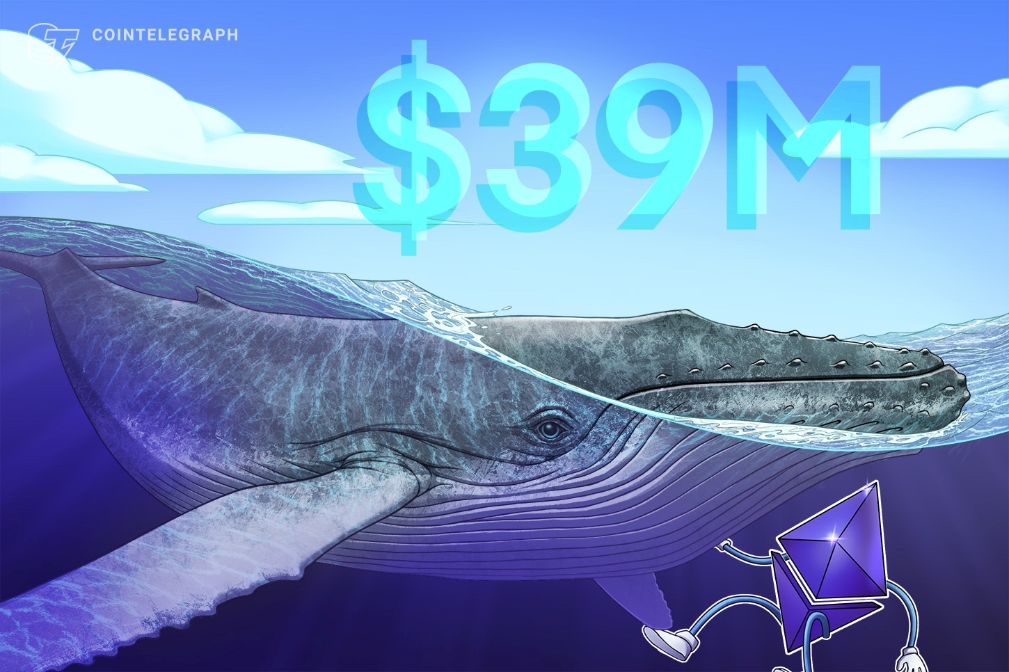 Una ballena de Ethereum acumuló USD 39M a pesar de que ETH cayó más que Bitcoin