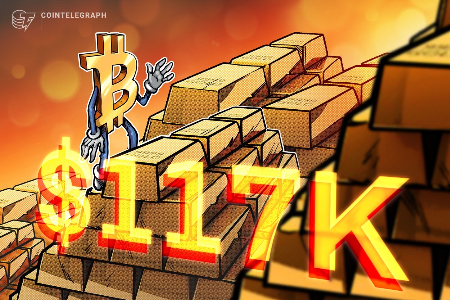 比特币（BTC）重现与黄金的相关性 价格逼近11.7万美元