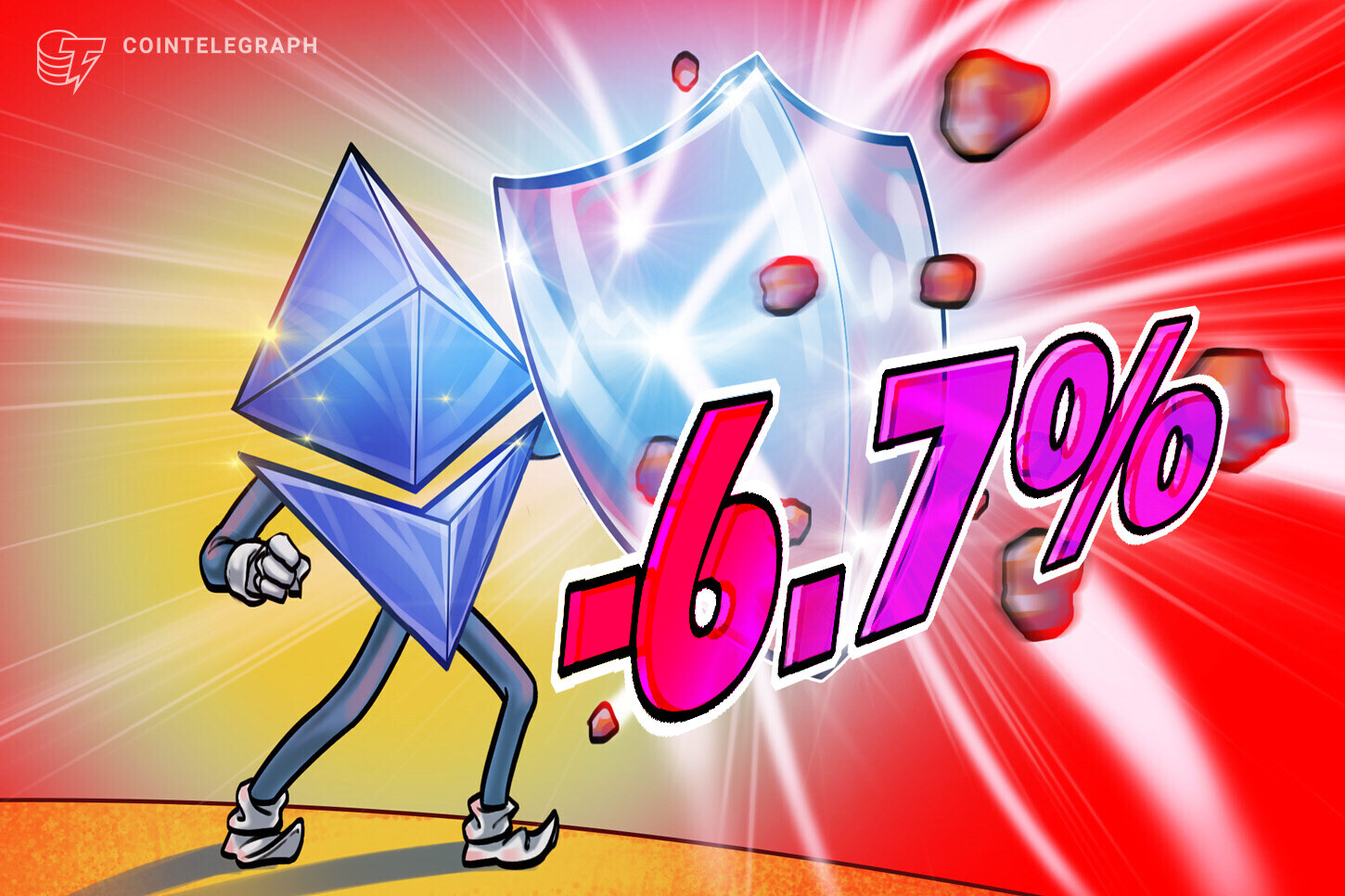 ETH in calo del 6,7% dopo il crypto “lunedì nero”, dimostrando maggior resilienza rispetto ad altcoin