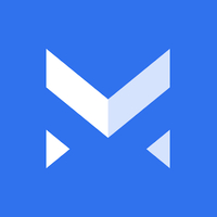 Margex logo. White geometric M on a blue background.