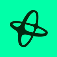 Nansen logo. Black circles crossing on green.